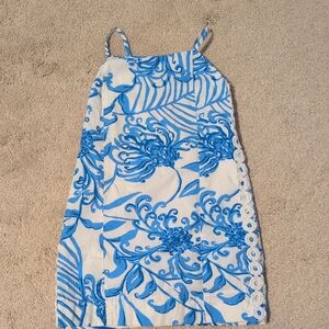 Tropical Blue and White Kids Sundress